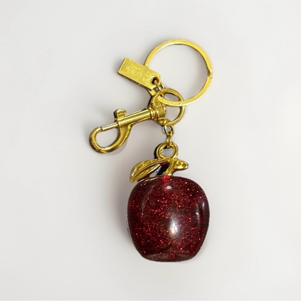 Gold and Red Apple Cute Keychain